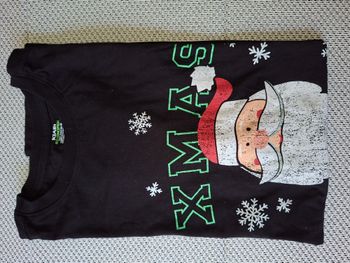 T-shirt noir imprimé XMAS Taille L