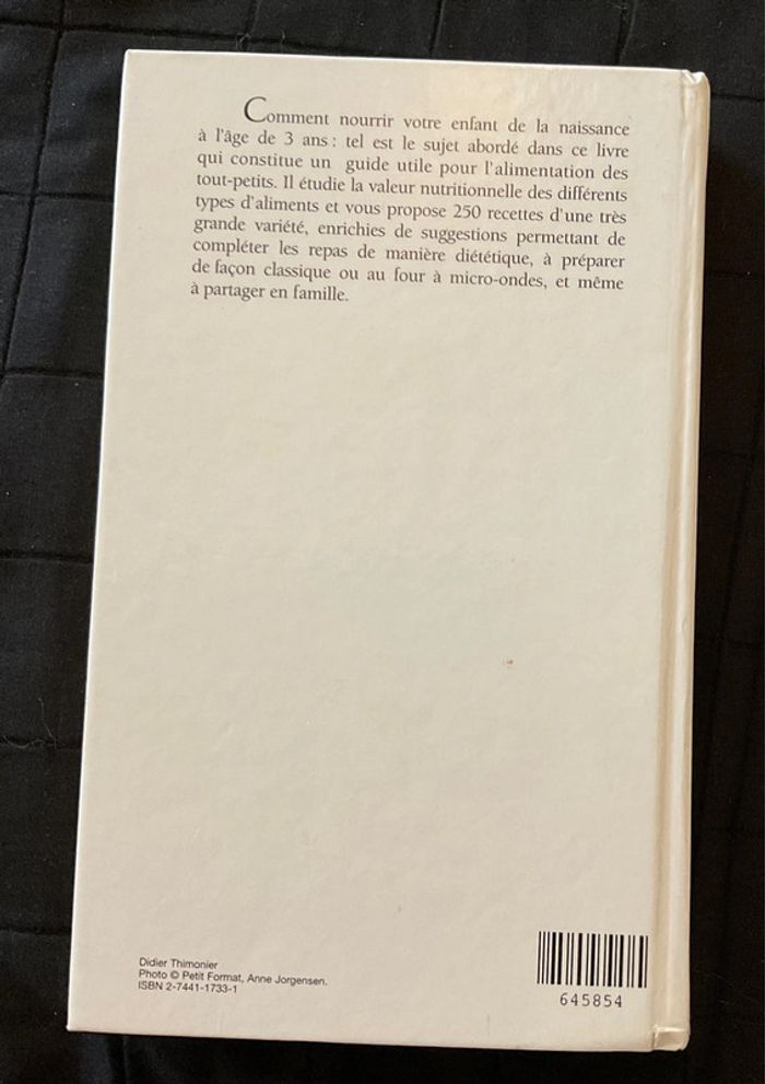 Livre « l’alimentation des tout-petits » 250 recettes - photo numéro 2