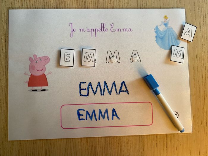J’apprends à écrire mon prénom : Fille - photo numéro 2