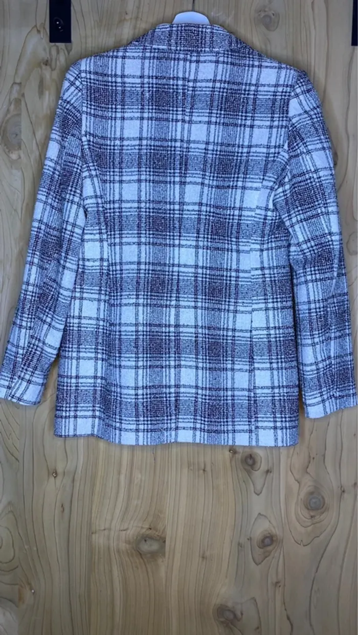 Veste blazer à carreaux - photo numéro 4