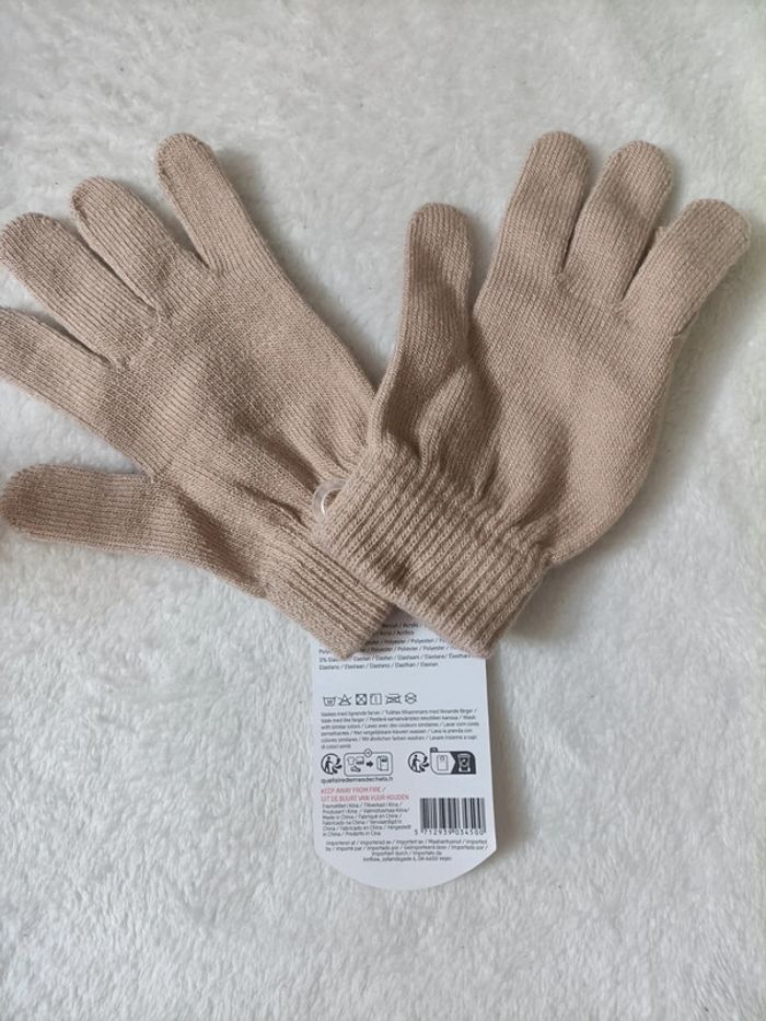 Gant en laine beige – Neuf - photo numéro 2