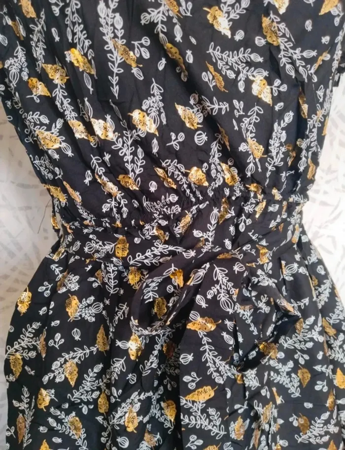 Sublime robe longue avec dorures femme été taille 36 38 S M - photo numéro 5
