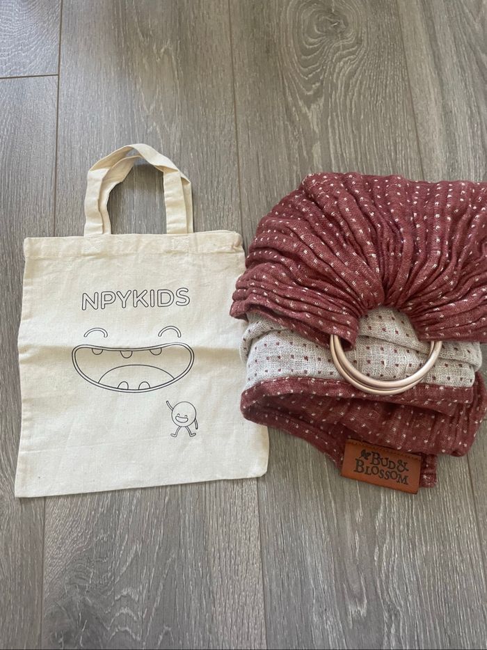 Portage sling ringsling de la marque Bud&Blossom 100% lin
