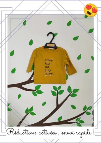Sous pull jaune 1-3 mois
