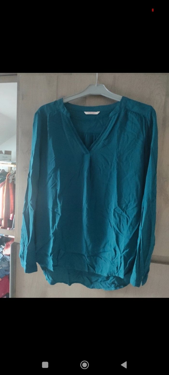 Blouse femme Camaïeu avec col ajouré