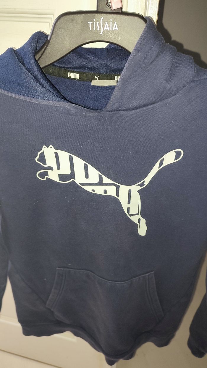 Beau sweat bleu puma garçon ado - photo numéro 2