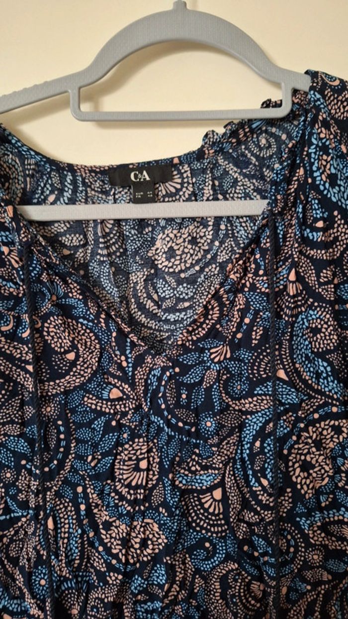 Blouse bleu marine à motifs - C&A - photo numéro 2