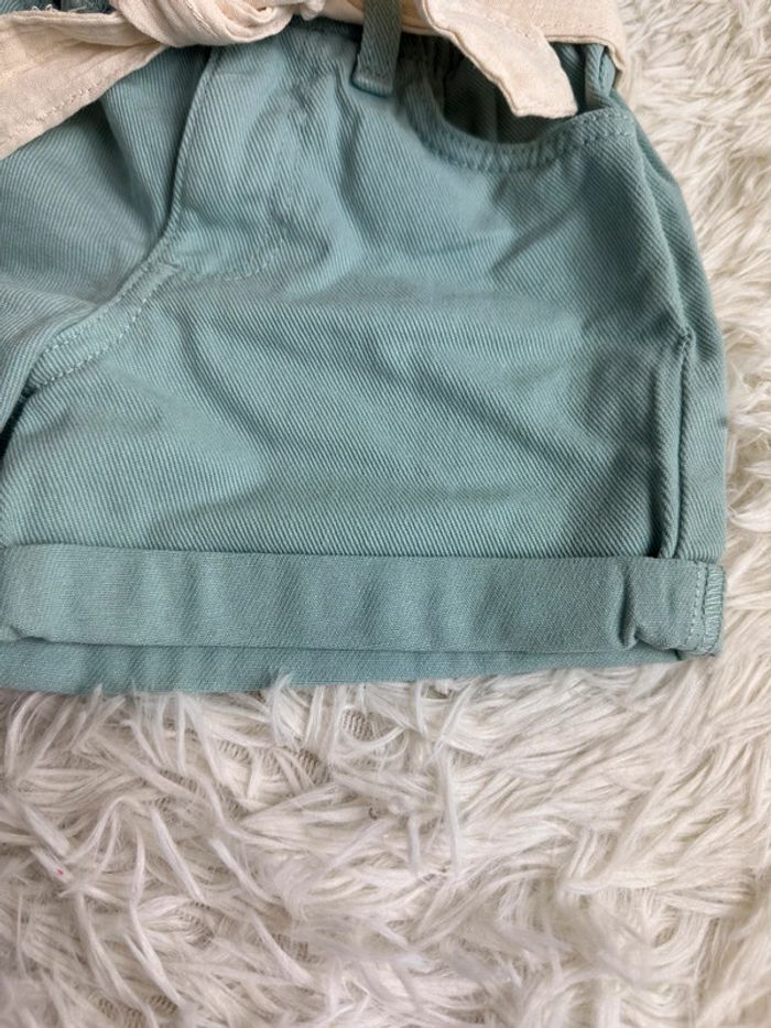 Short style paperbag Vertbaudet taille 2 ans coloris menthe - photo numéro 2