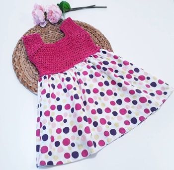 Robe rouge 100% coton Saint Valentin fille 2 ans