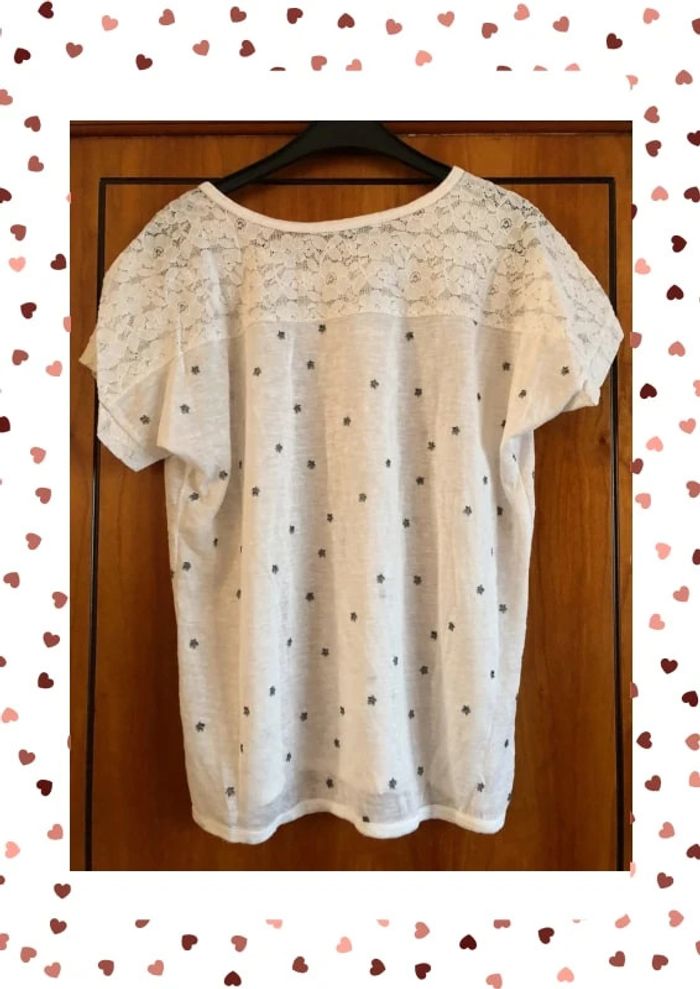 T-shirt blanc dentelle Andromède neuf - photo numéro 5