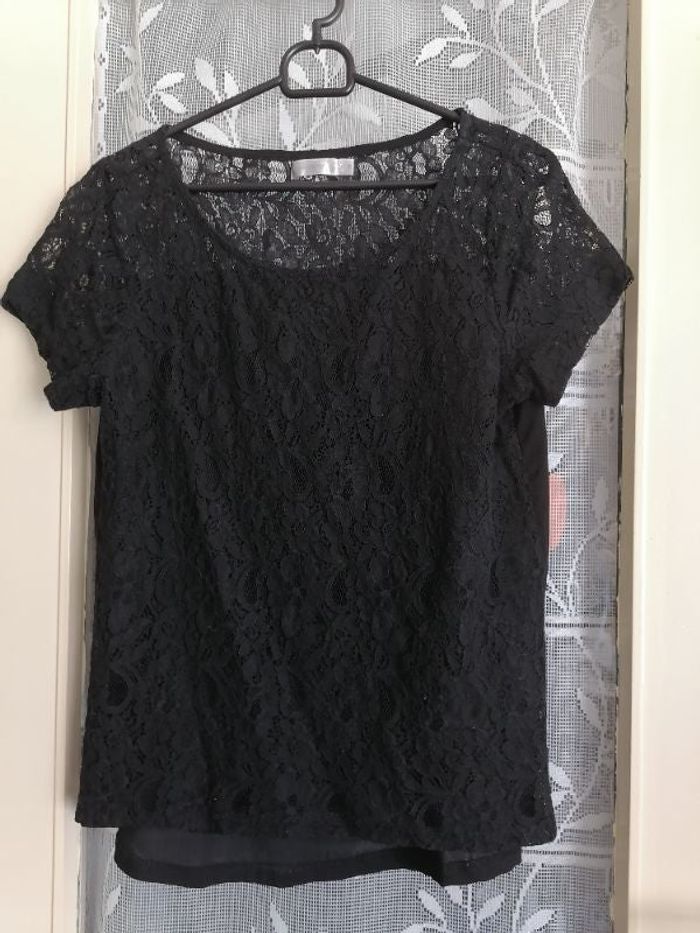 Haut femme en dentelle transparent