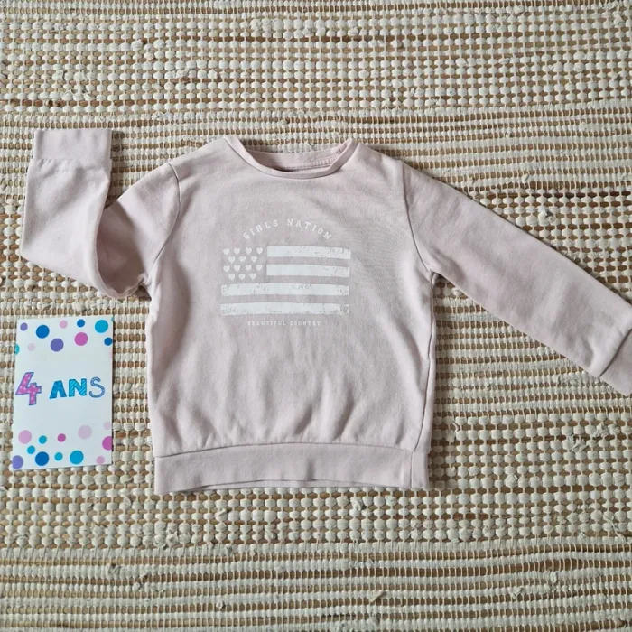 👚 Sweat rose fille - 4 ans 👧 - photo numéro 2