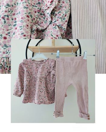 24 mois 2 ans blouse ( étiquette coupée) et legging côtelé kiabi)