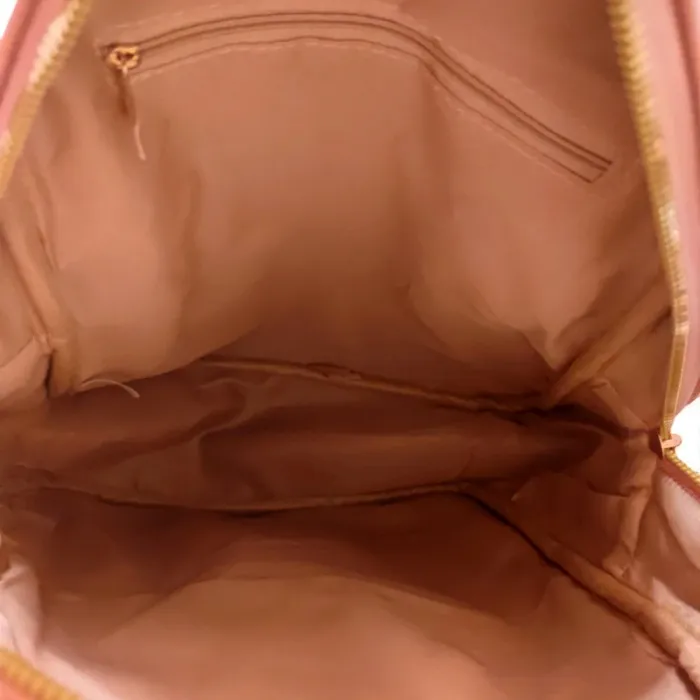 Mini sac à dos élégant avec pochette assortie – Rose poudré neuf - photo numéro 6