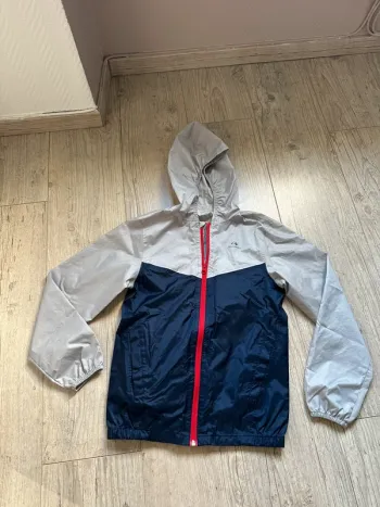Kway garçon quechua gris bleu 12 ans