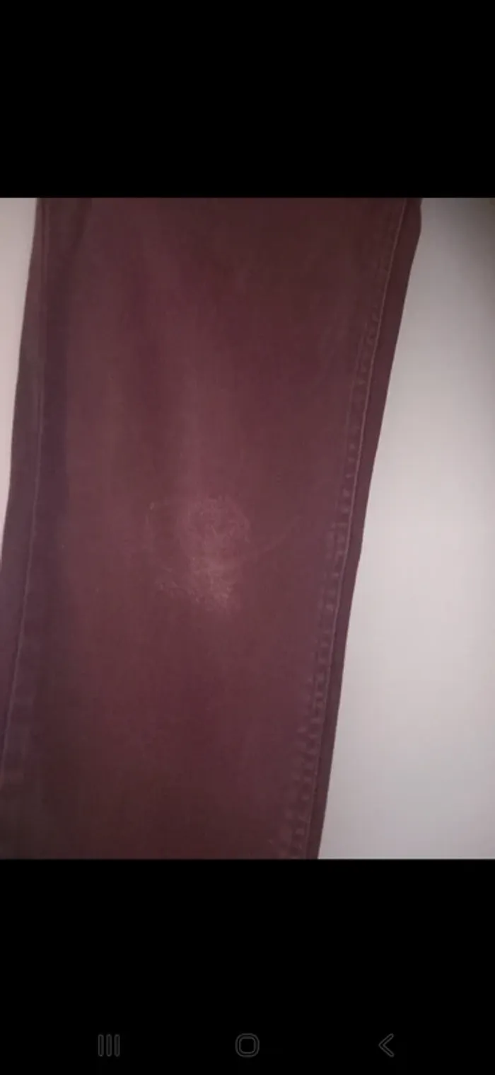 Jean bordeaux slim Kiabi – taille 42 - photo numéro 2