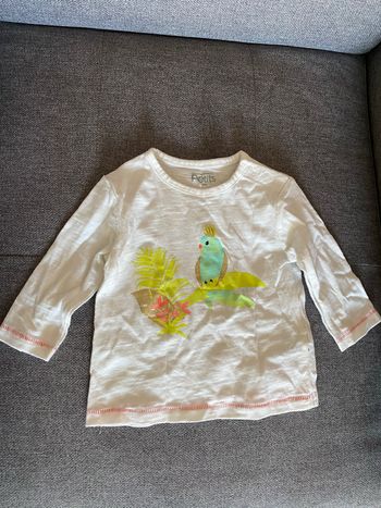 Tricot manche langue blanc