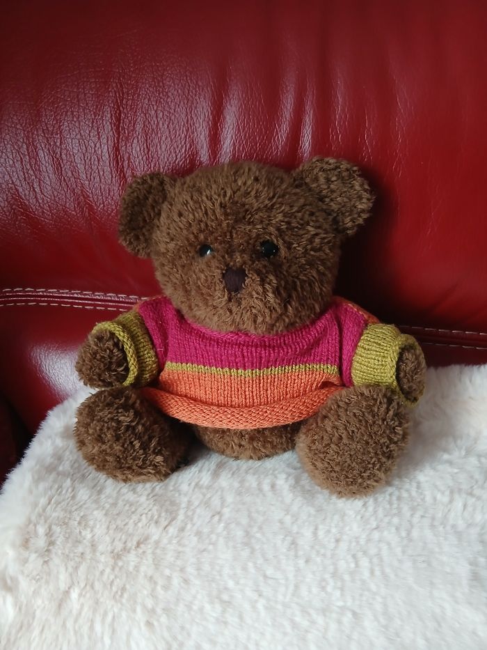 Peluche-doudou Ourson brun *Phildar *23cm - photo numéro 10