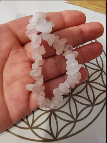 Bracelet baroque quartz rose