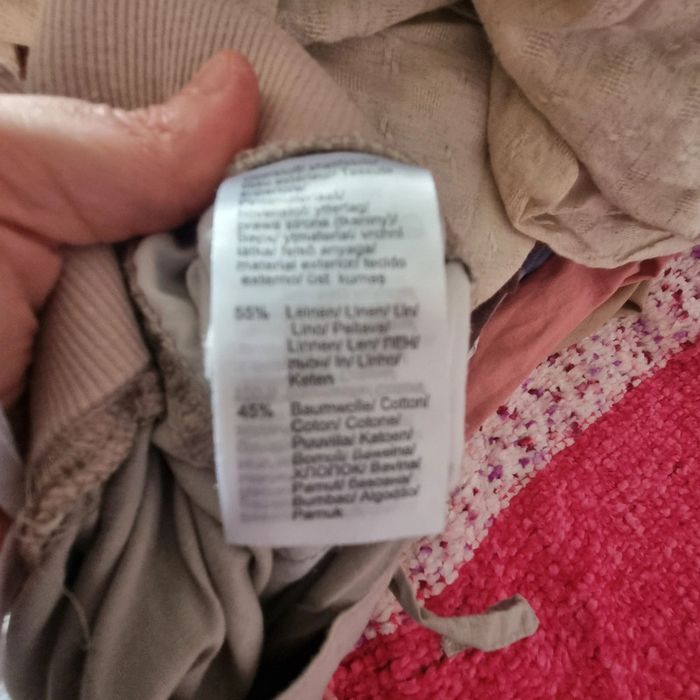 Pantalon lin bon prix 52 beige noué aux chevilles - photo numéro 4