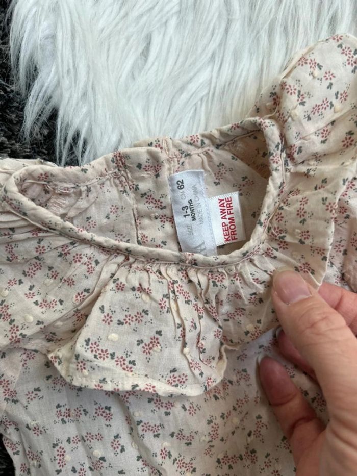 Body en plumetis à fleurs Zara 3 mois - photo numéro 4