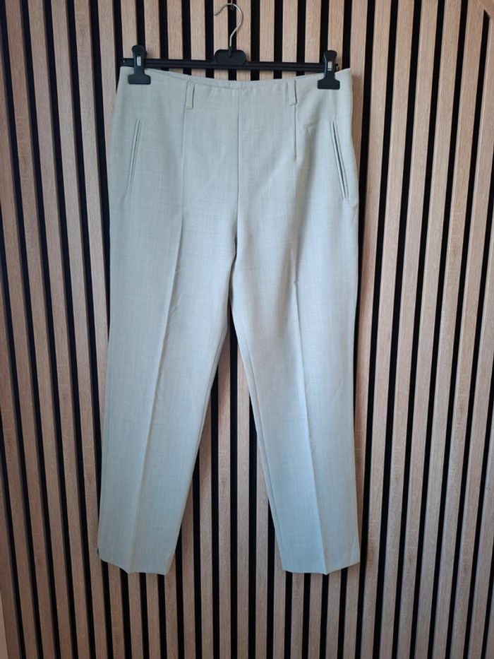 Pantalon beige coton lin Pantashop T 44
