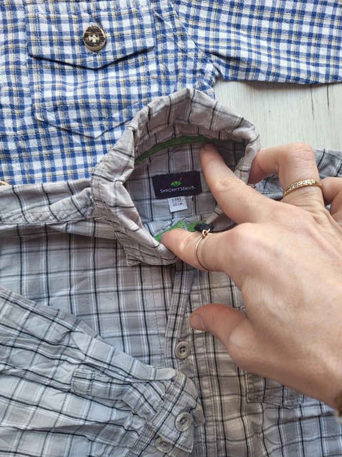 Lot de 2 chemises à carreaux garçon 3ans - photo numéro 4