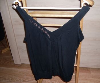 Haut inscription Dolce & Gabbana en strass noir taille S NEUF