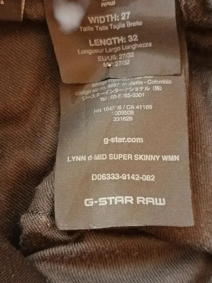 jean G-STAR raw lynn d-mid super skinny , taille mi-haute , stretch - photo numéro 9