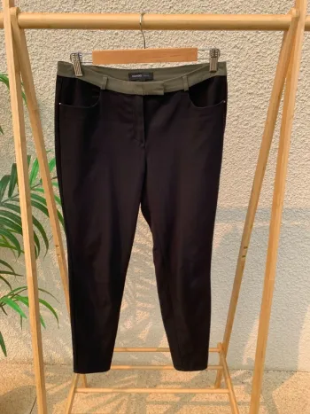 Pa talon ajusté Mango noir