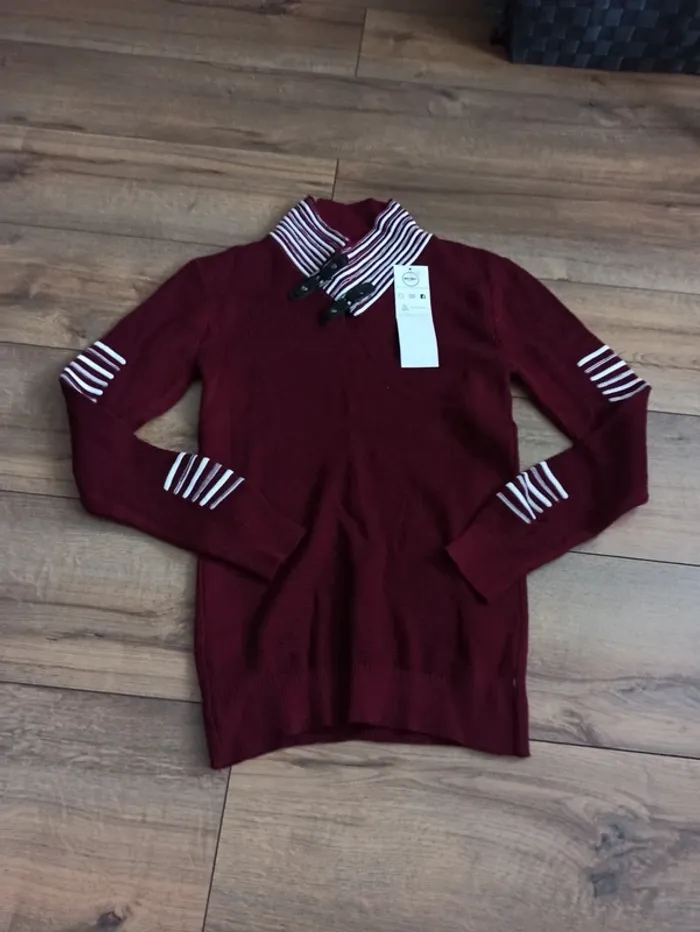 Pull bordeaux en maille Manches longues homme XL