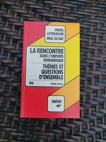 La rencontre dans l'univers romanesque. Profil littéraire oral du Bac
