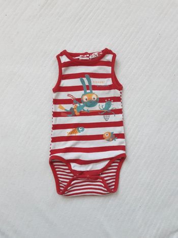 Body débardeur rayé DPAM 12 mois