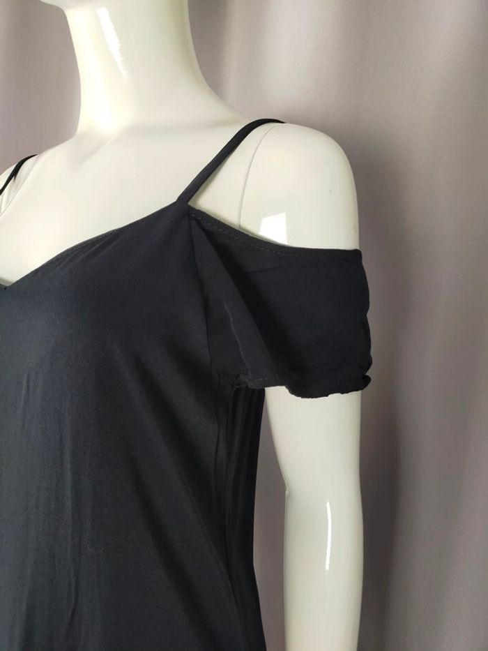 Robe longue noire à bretelles – Made in Italy – Taille 36 - photo numéro 4