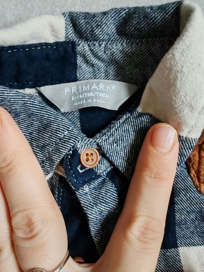 Chemise carreaux primark 6/9m - photo numéro 2