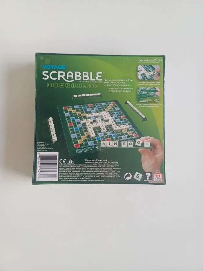 Lot Qwirkle Triominos Scrabble voyage état neuf complets 6 ans+ - photo numéro 2