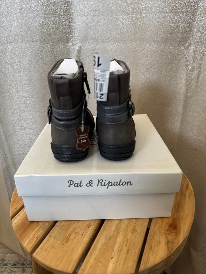 Bottines fille Pat & Ripaton neuves avec étiquette - Pointure 21 - photo numéro 4