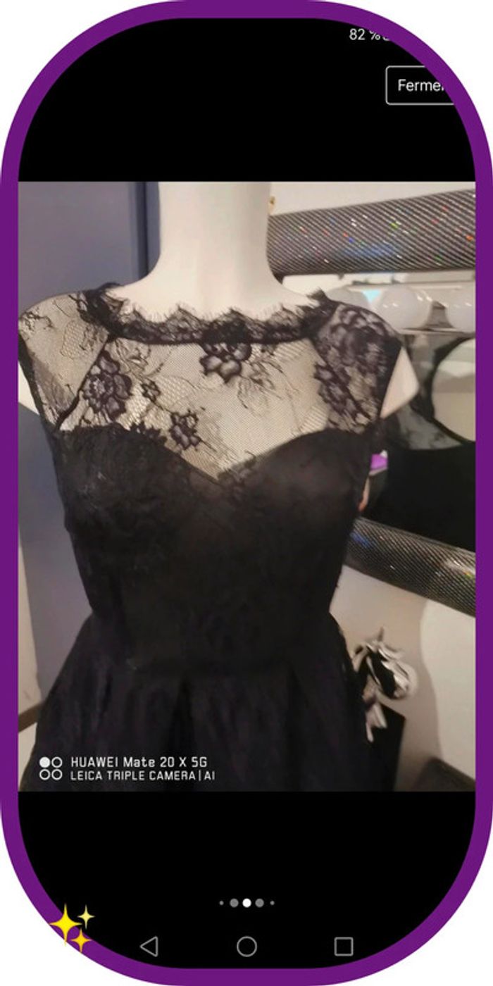 robe dentelle sabrina taille s noir - photo numéro 18