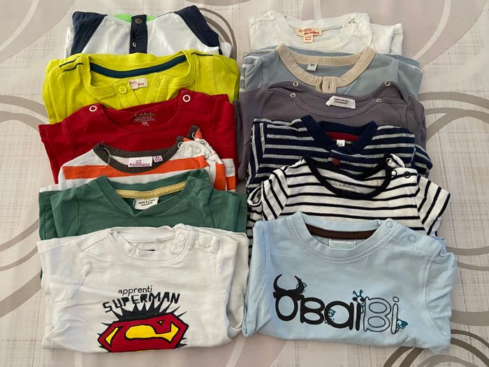 Lot 12 sweat à longues manche 6 mois