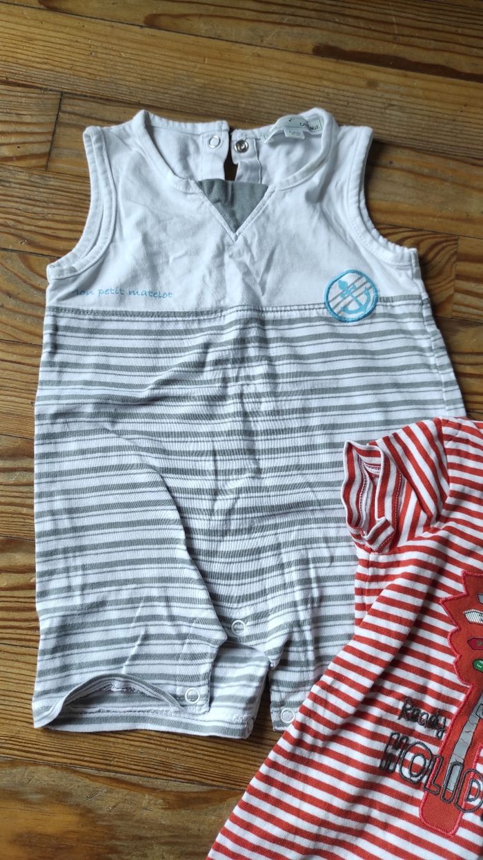 Lot de deux combinaisons, bébé garçon, 6 mois - photo numéro 3