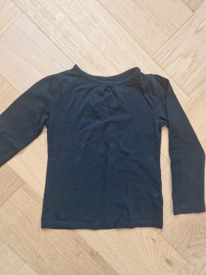 T-shirt fille noir 4 ans Vertbaudet