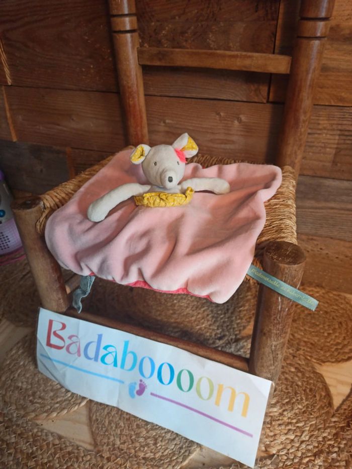 Doudou souris mademoiselle et ribambelle moulin roty tbe - photo numéro 2