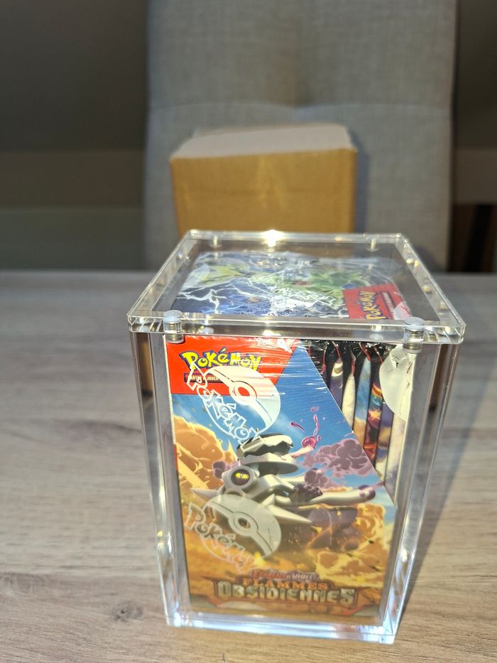 Protection acrylique demi display Pokémon aimantée épaisse 8mm de qualité premium - photo numéro 3