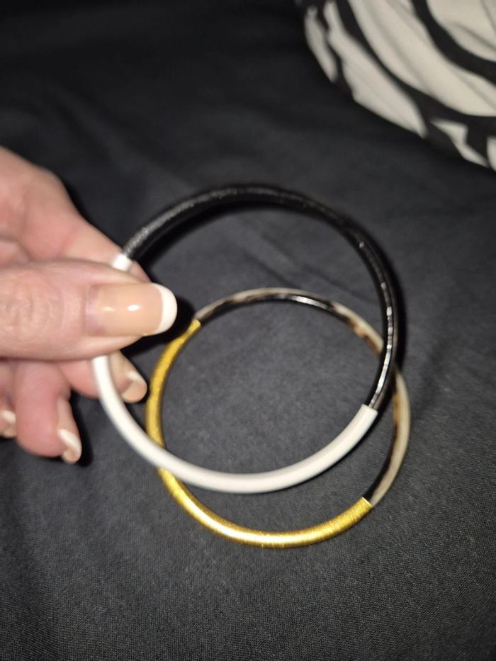 Lot de 2 bracelets neufs en corne de bœuf - photo numéro 5