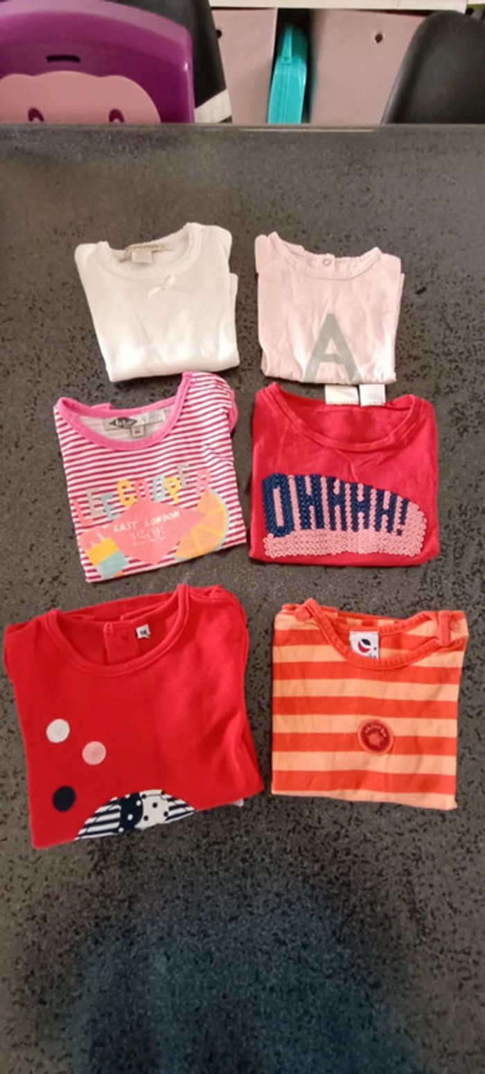 Lot t-shirt fille 6 mois