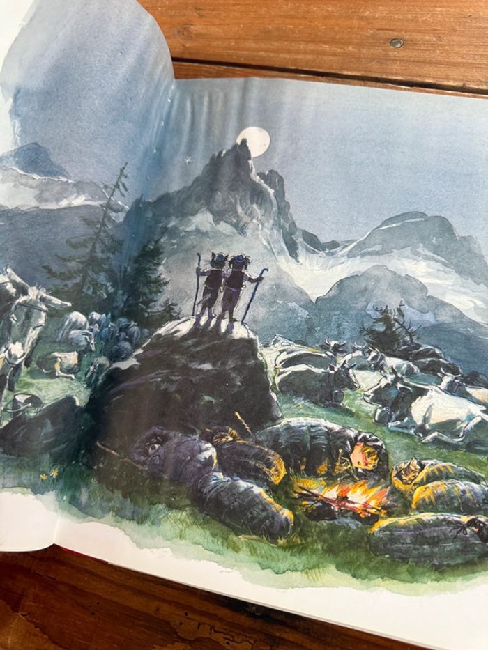 Moyen 1 - Livre édition limitée reliure rouge Caroline dans les Alpages Pierre Probst bd - photo numéro 10