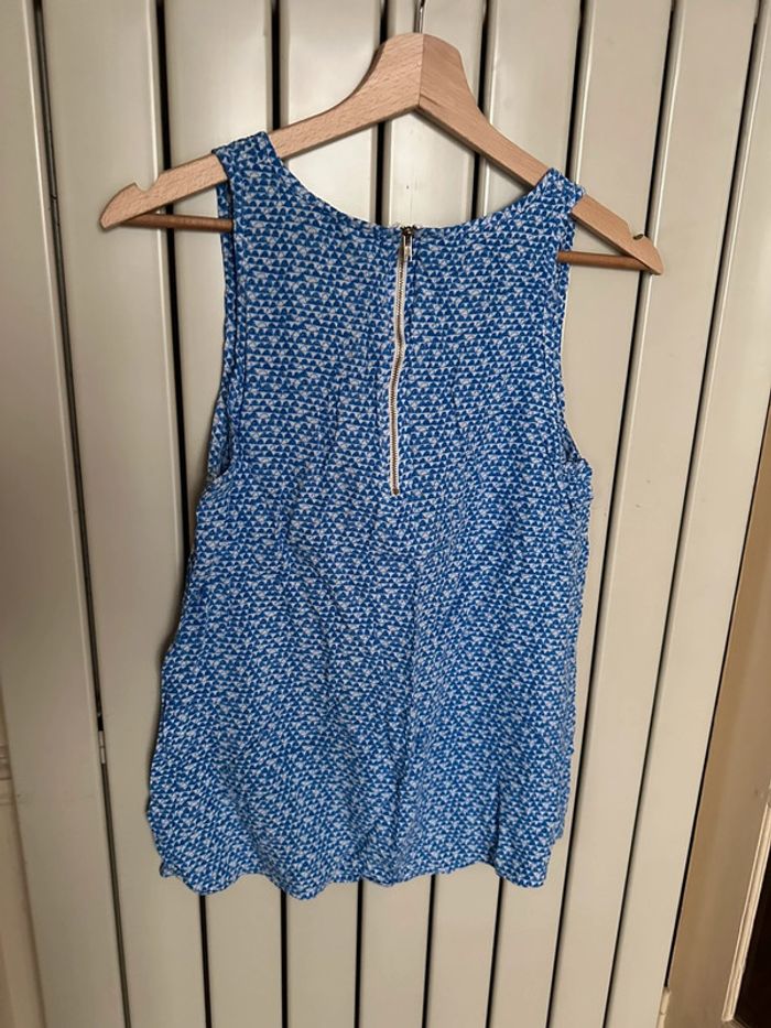 Debardeur vintage bleu et blanc GOA S - photo numéro 3