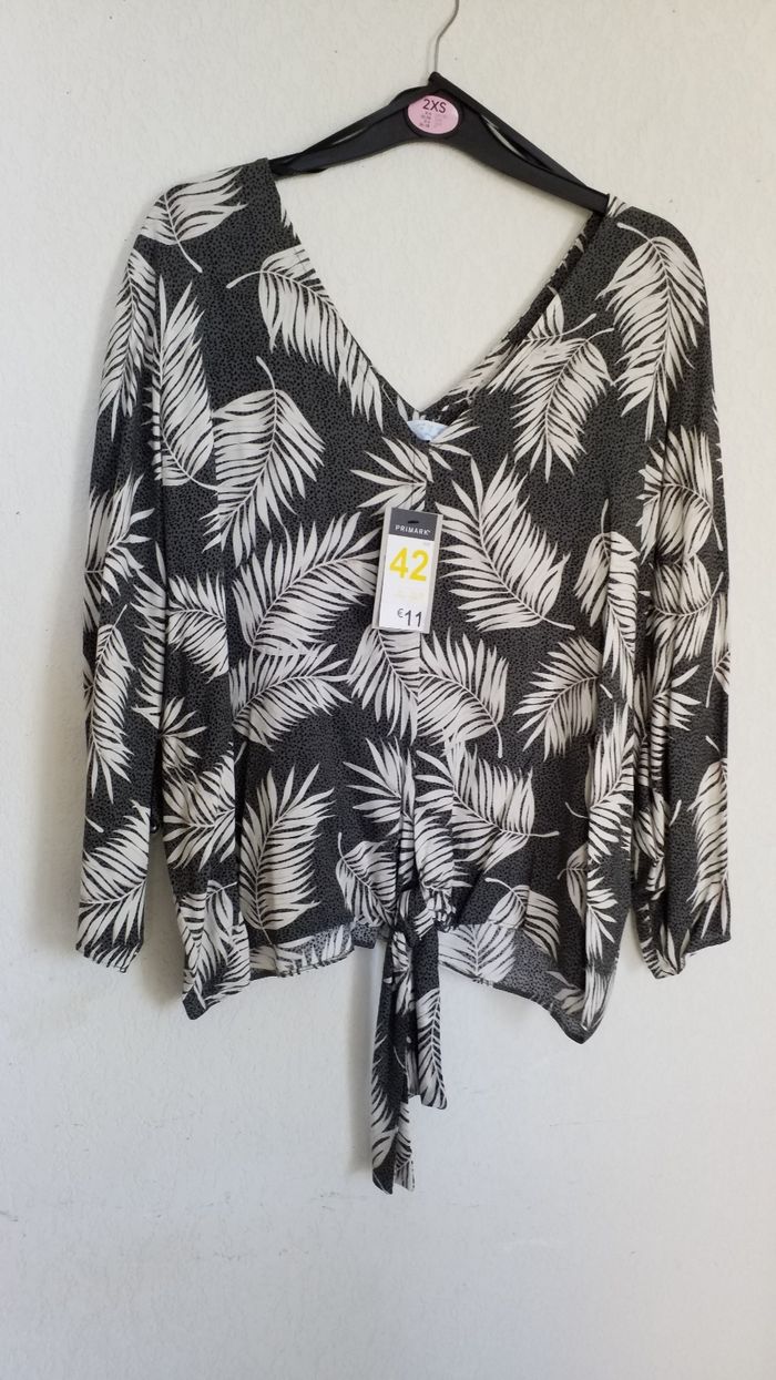 Chemisier bicolores à nouer taille 42 neuf