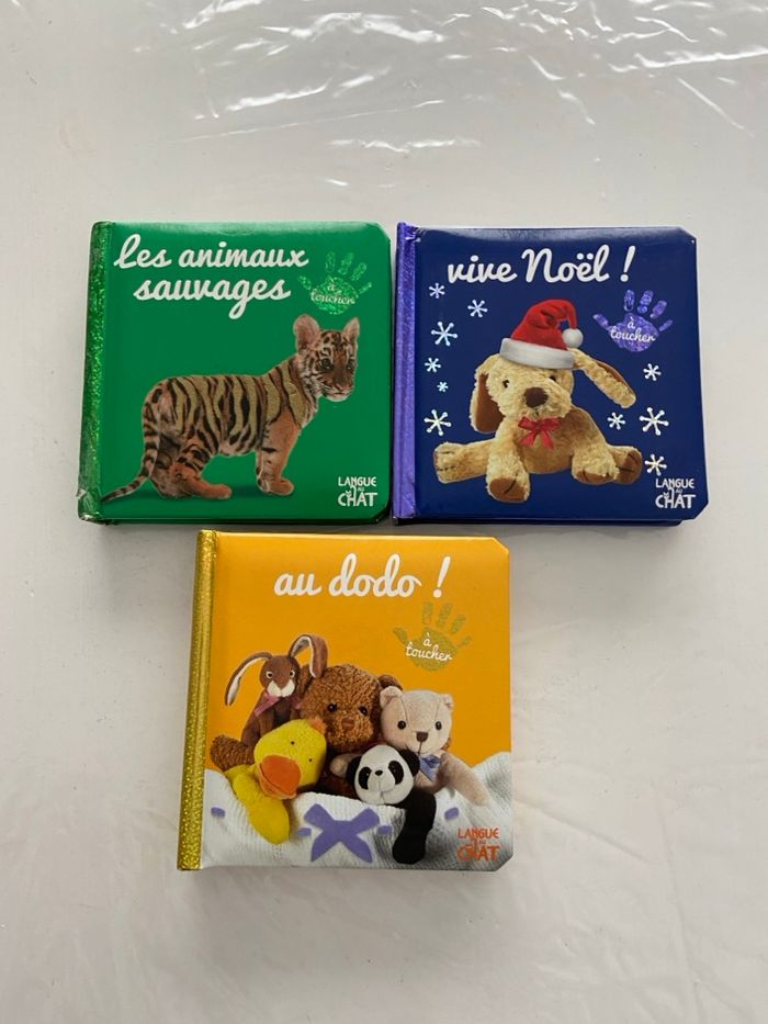 Lot de 3 Livres Cartonnés à Toucher Langue de Chat - photo numéro 4