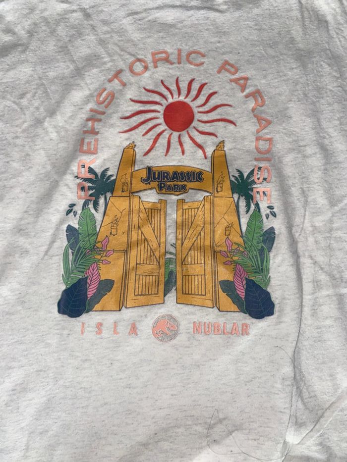T-shirt fille Jurassic park 8 ans dinosaures isla nublar - photo numéro 2